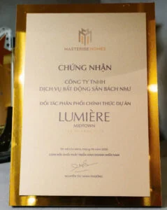 Các chứng chỉ của Masterise Homes dành cho Bách Như Properties