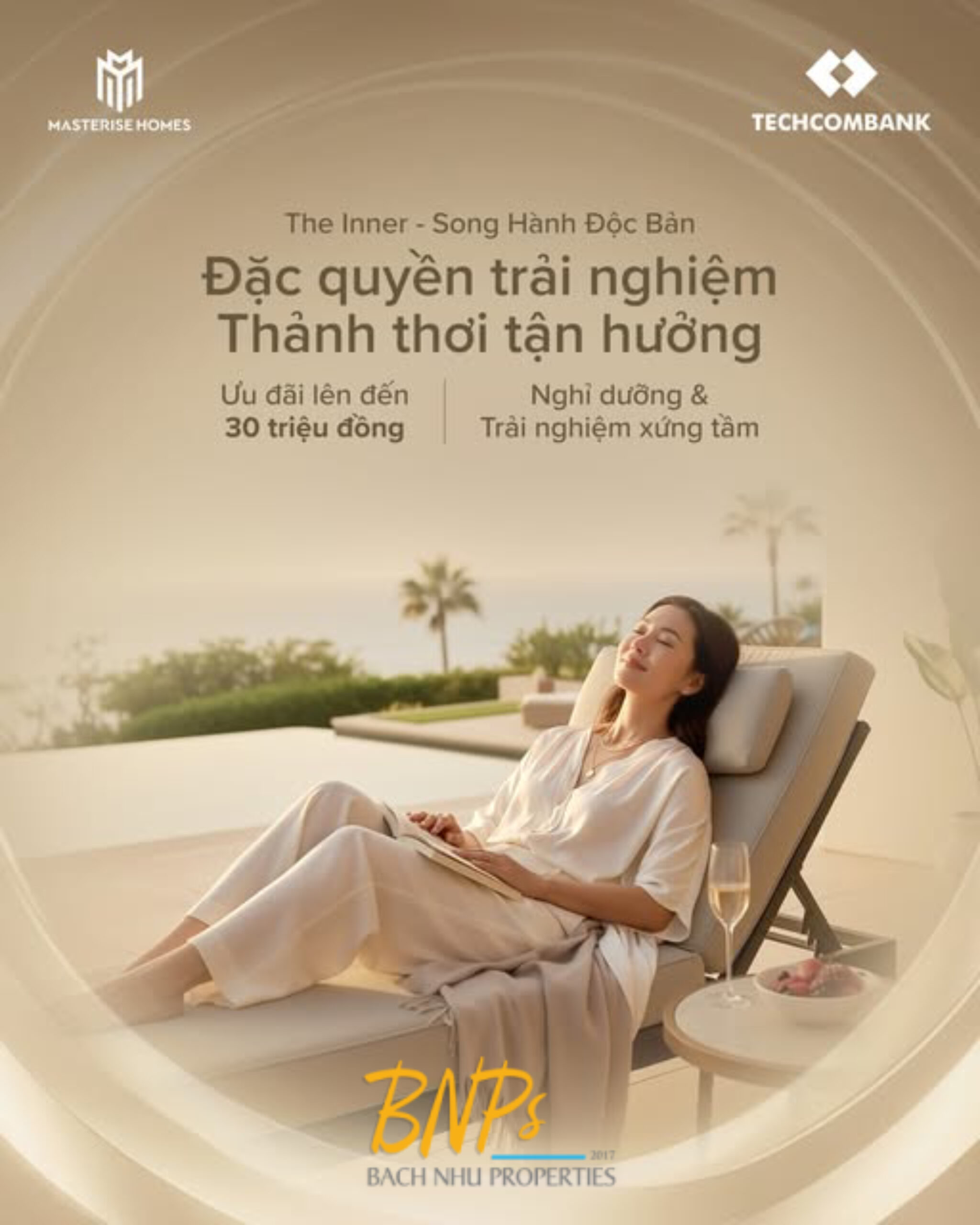Đặc quyền Masterise Homes và Techcombank thiết kế - Thảnh Thơi Tận Hưởng Các Điểm Đến Nghỉ Dưỡng Quốc Tế - Bách Như Properties - BNPs