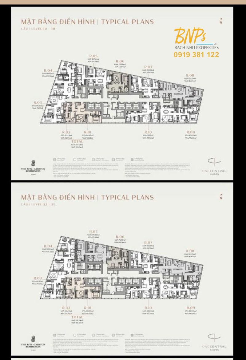 Phân Tích Chi Tiết Layout One Central SaiGon Qua Các Tầng Điển Hình - Bách Như Properties - BNPs