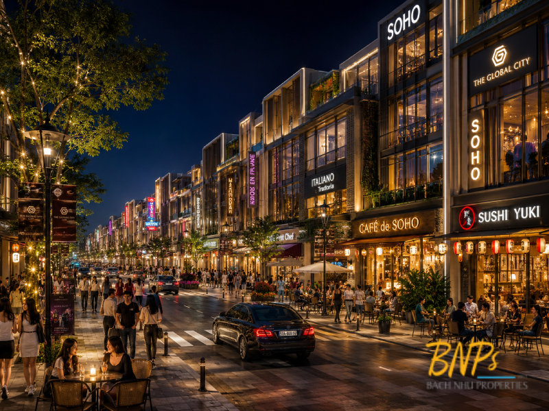 Khu thương mại SOHO tại hệ sinh thái The Global City - Bách Như Properties - BNPs