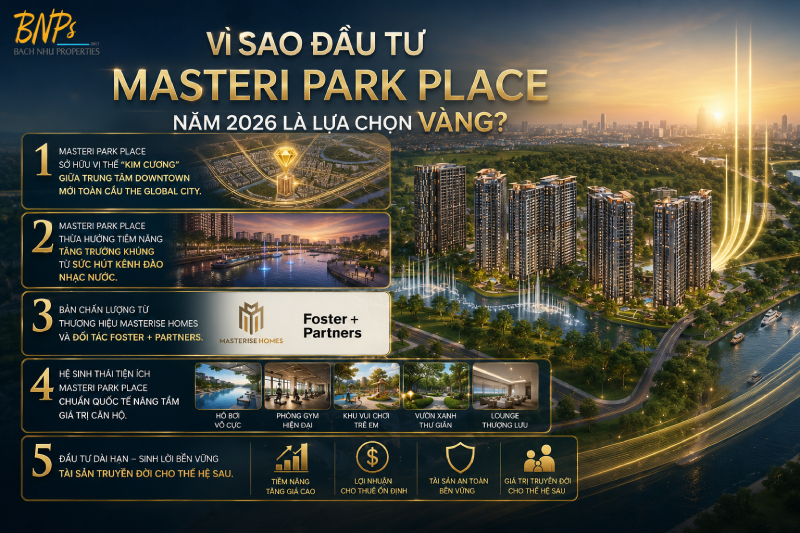 Vì Sao Đầu Tư Masteri Park Place Năm 2026 - Bách Như Properties - BNPs