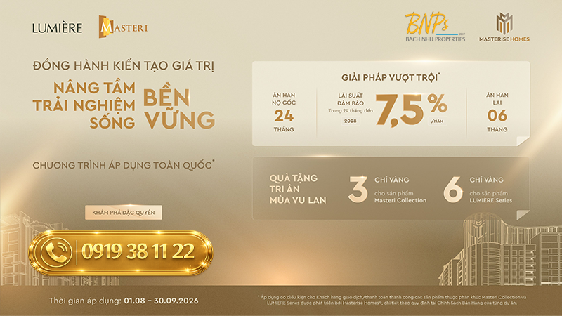Chính Sách Masterise Homes Tháng 8/2026 - Bách Như Properties - BNPs