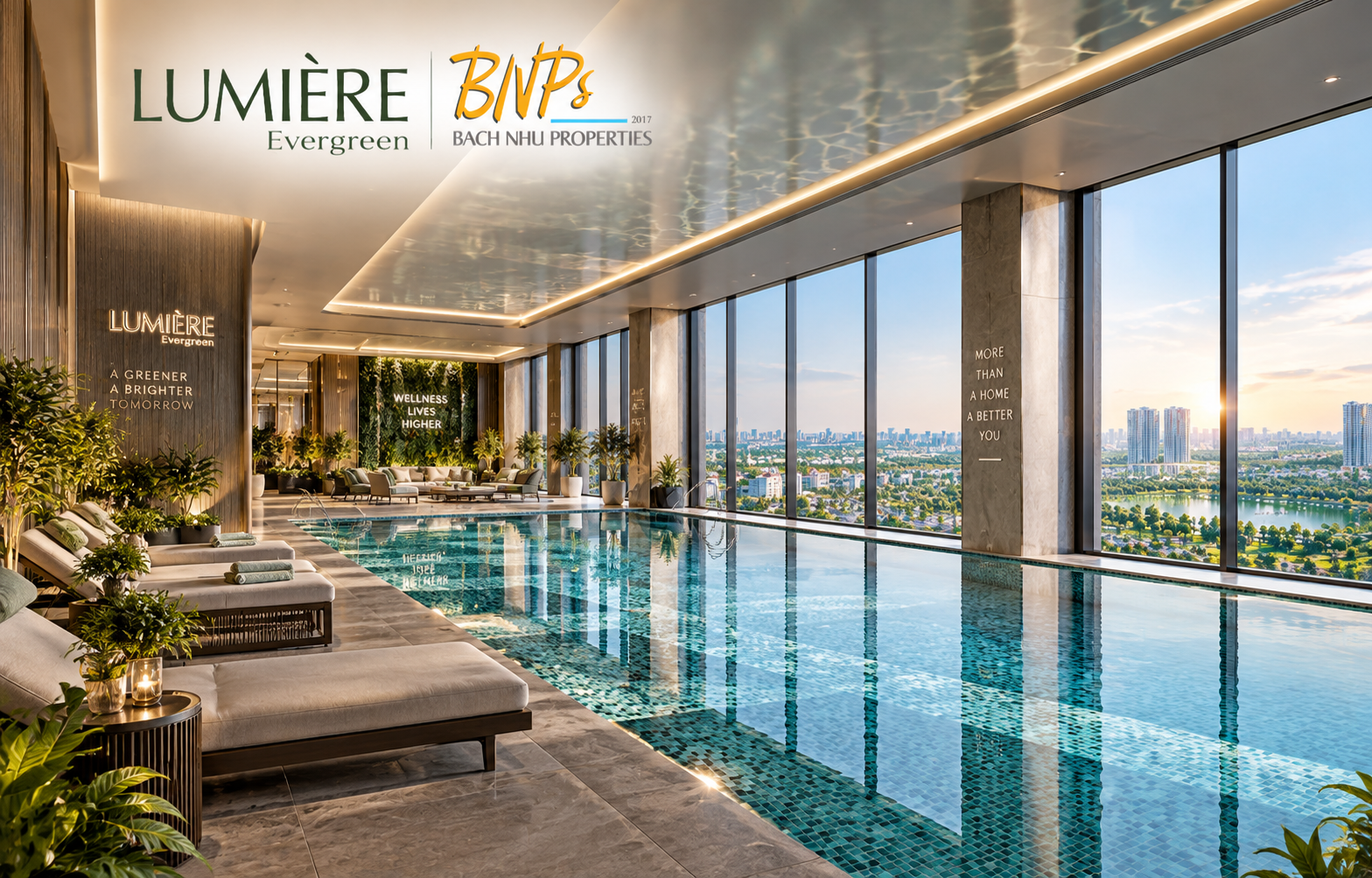 Phân tích hệ tiện ích đẳng cấp và trải nghiệm căn hộ LUMIÈRE Evergreen